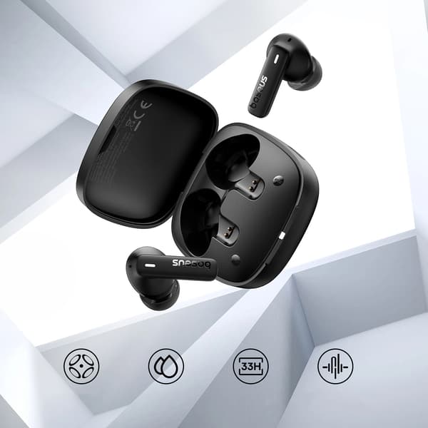 BASEUS BOWIE E19 TWS IN-EAR TRÅDLØSE HOVEDTELEFONER - SORTE