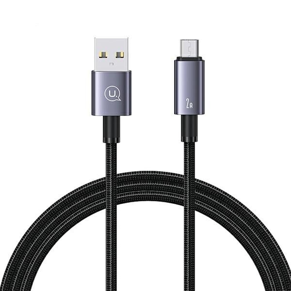 USAMS USB till mikro-USB-kabel 2A 1,2 m snabbladdning stål/lack SJ668USB01 (US-SJ668)