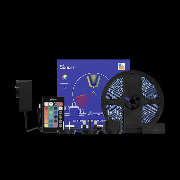 Sonoff L2-2M Kit Smart vanntett LED Strip 2m RGB fjernkontroll Wi-Fi strømforsyning