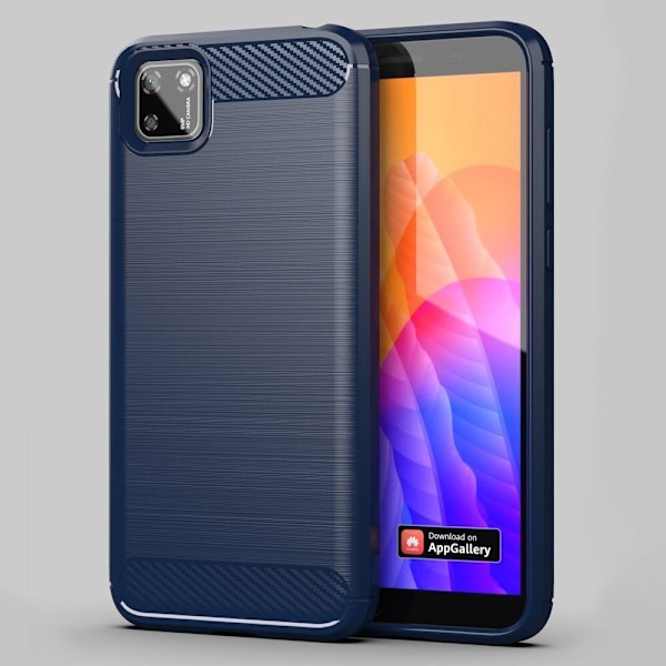 Carbon Case fleksibelt deksel for Huawei Y5p blå
