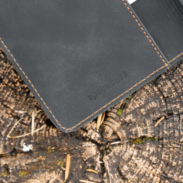Spacecase Case Plånbok För Iphone Xr Svart Läder För Telefon