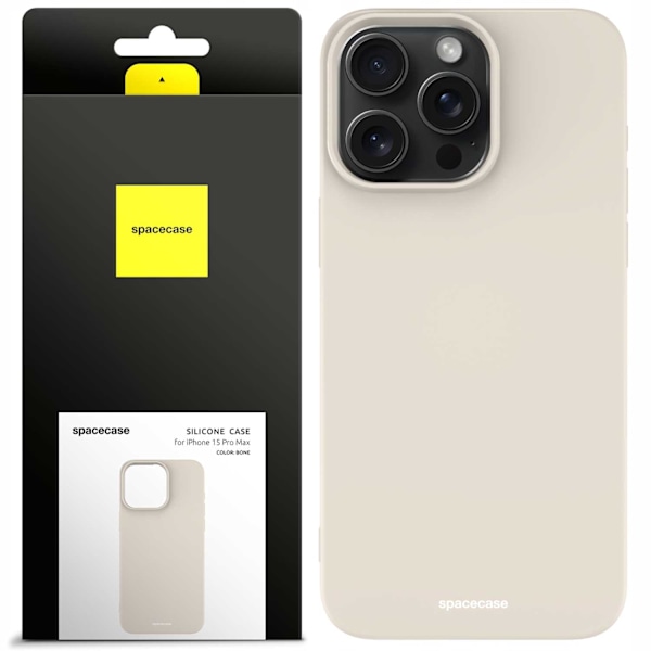 Spacecase Silikonecase För Iphone 15 Pro Max Case Bone Cover
