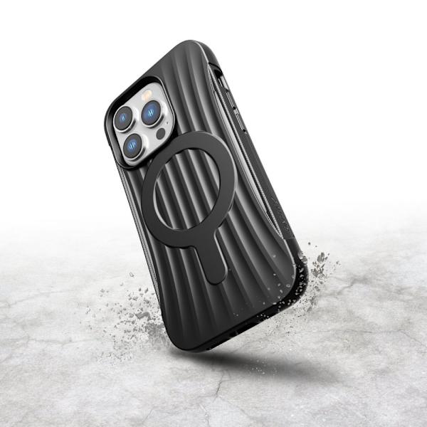 Raptic X-Doria Clutch Built Case for iPhone 14 Pro med MagSafe bakdeksel i svart