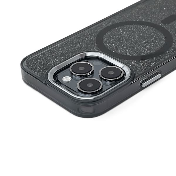 GLITTER CASE MAGSAFE TIL IPHONE 16 PRO MAX - SORT MED GLITTER