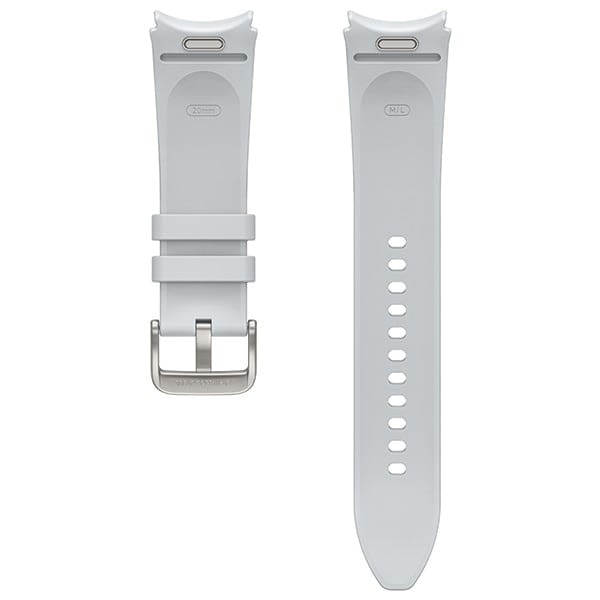 Hybrid Eco-läderband Samsung ET-SHR96LSEGEU för Watch6 20mm M/L silver/silver