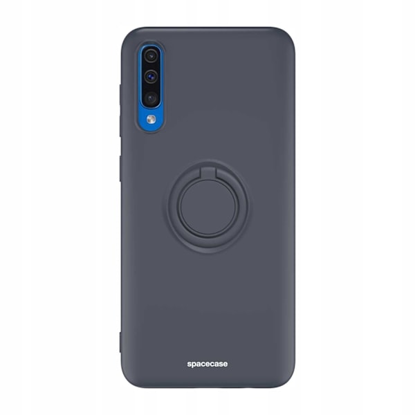 Spacecase Silikonecase Ring För Samsung Galaxy A50 Svart