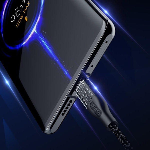 Hurtigladekabel 120W 1m USB-C - USB-C Dudao L22C - grå