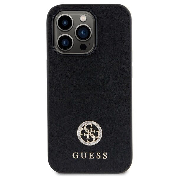 Guess GUHCP13XPS4DGPK iPhone 13 Pro Max 6,7" svart/svart hårdfodral Strass Metal Logotyp