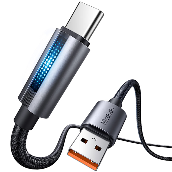 MCDODO USB-C SNABBLADDNINGSKABEL FÖR SAMSUNG XIAOMI TYP C 6A 100W 1M LED