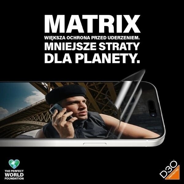 PANZERGLASS MATRIX ULTRA-WIDE-FIT HYBRIDGLAS TIL IPHONE 15 PRO MED POSITIONER