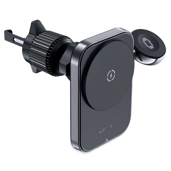 ACEFAST BILHOLDER MED INDUKTIV OPLADER/QI+USB KABEL USB-C SORT