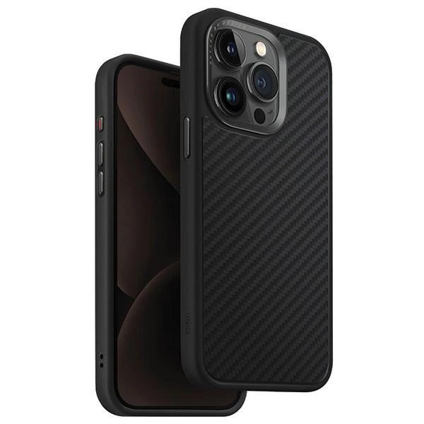 UNIQ KEVA MAGCLICK OPLADNINGSETUI TIL IPHONE 15 PRO MAX - SORT