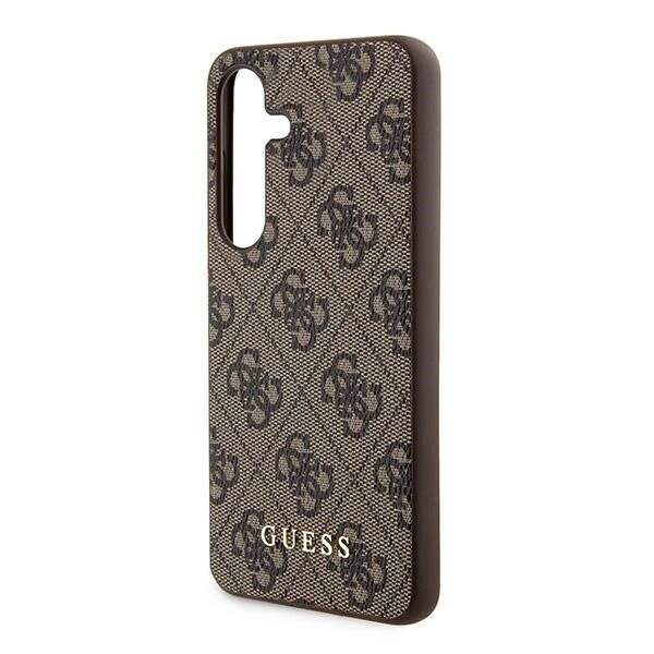 Guess 4G Metal Gold Logo Deksel til Samsung Galaxy S24 - Brun