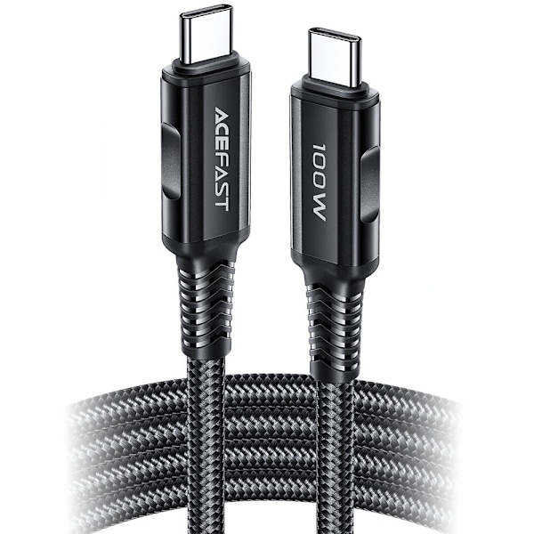 Acefast-kabel USB Type C - USB Type C 2m, 100W (20V/5A) grå (C4-03 deep space grey)
