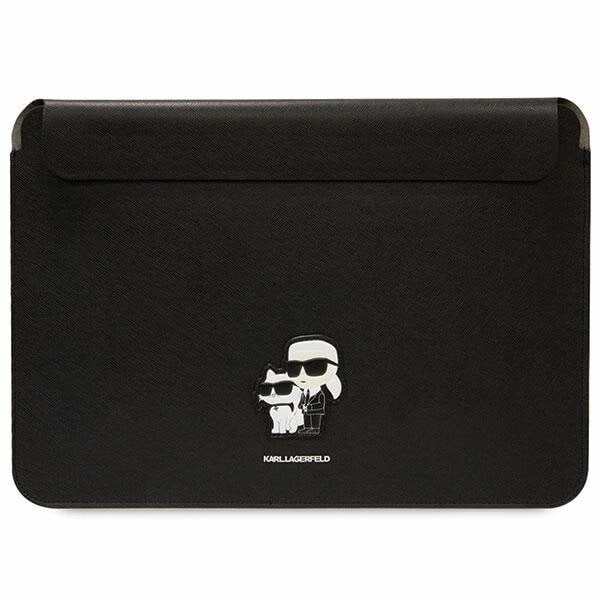KARL LAGERFELD SAFFIANO KARL&CHOUPETTE ETUI TIL EN 14" BÆRBAR COMPUTER - SORT