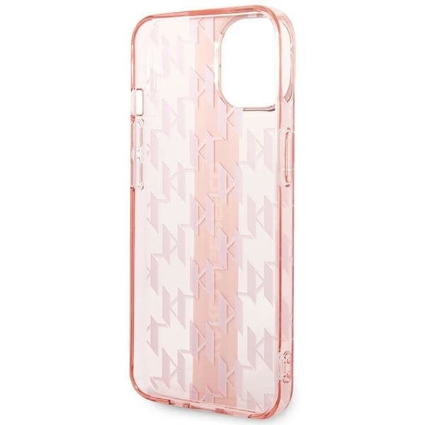 Karl Lagerfeld KLHCP14MHKLSPCP iPhone 14 Plus 6.7 hardt deksel rosa/rosa Mono vertikal stripe