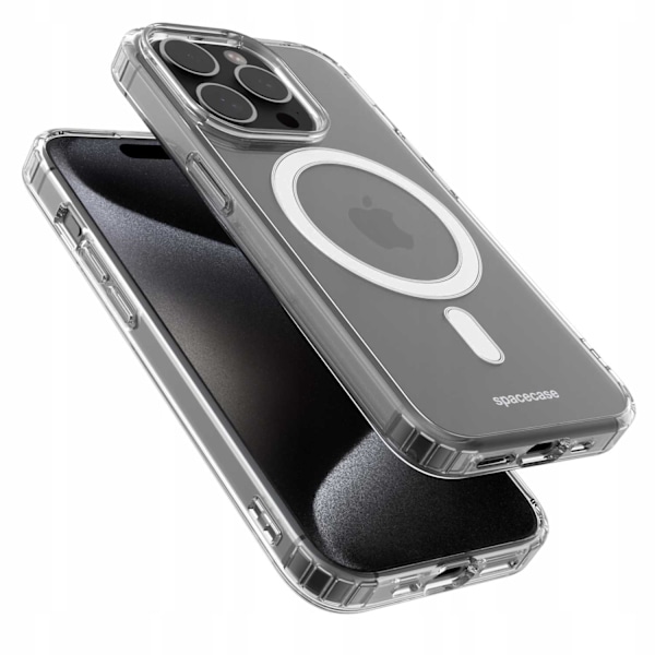 Spacecase Clear Mag-Fodral För Iphone 15 Pro-Adapter För Magsafe