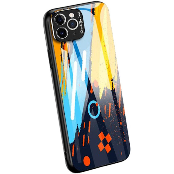 Farget glassdeksel herdet glass med kameradeksel for iPhone 11 Pro Max Model 1