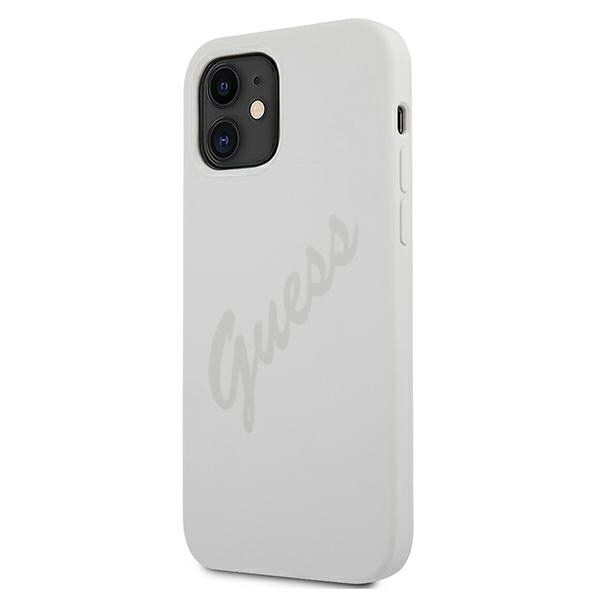 Guess GUHCP12SLSVSCR iPhone 12 mini 5.4 krem/krem hardt deksel Script Vintage
