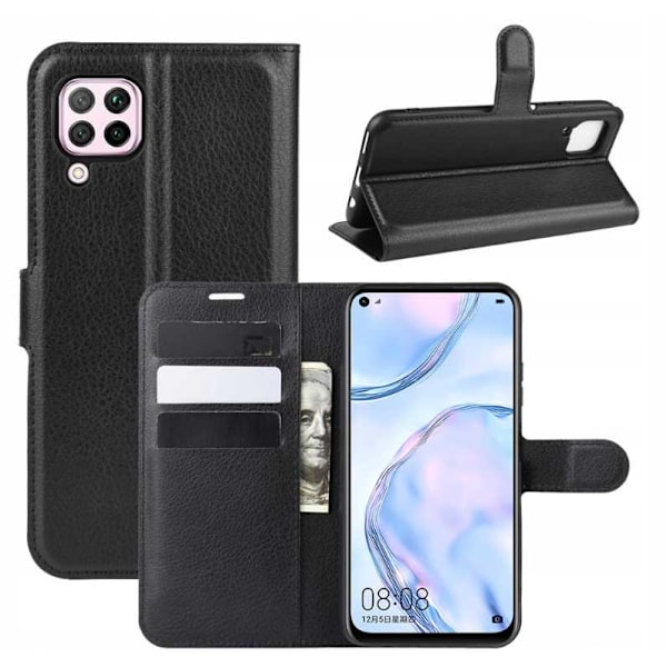 Litchi-Fodral För Huawei P40 Lite Svart Skydd