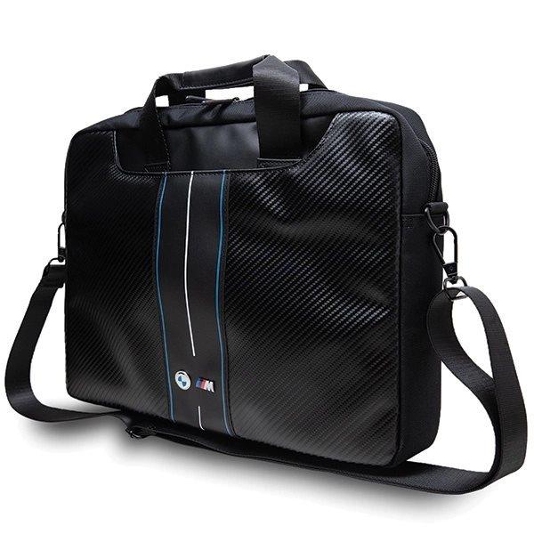 BMW Carbon & Blue Stripe bag for 16" bærbar PC - svart