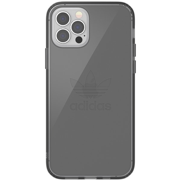 Adidas OR Beskyttelsesveske iPhone 12 / iPhone 12 Pro Clear Case svart gjennomsiktig/røyksort 42385