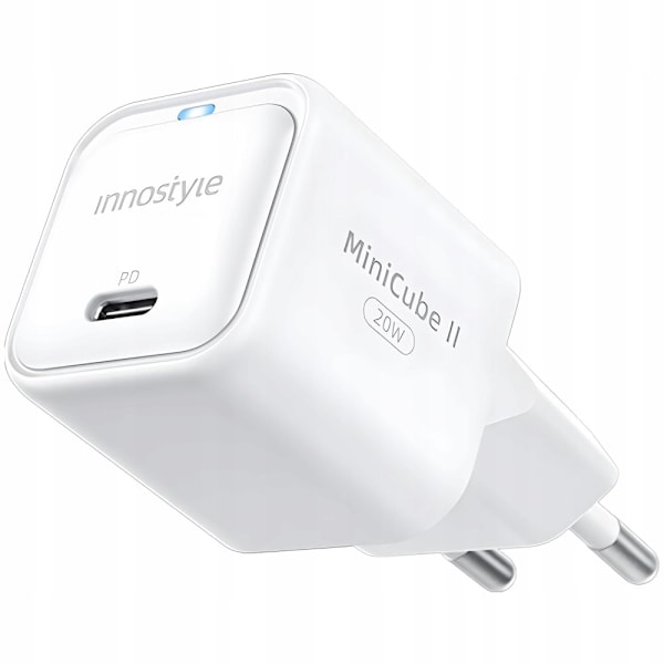 Innostyle Snabbladdare USB-C 20W USB Typ C GaN II For iPhone LED