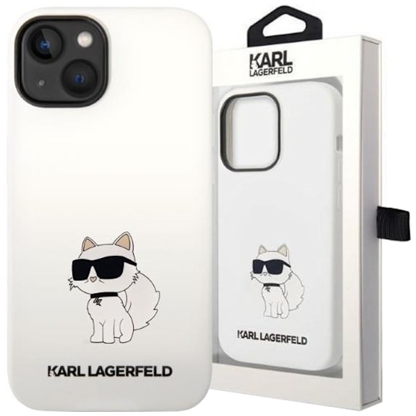 KARL LAGERFELD SILIKONE CHOUPETTE ETUI TIL IPHONE 14 PLUS - HVID