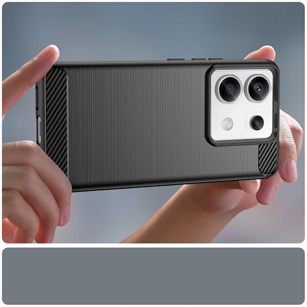 CARBON CASE TIL XIAOMI REDMI NOTE 13 5G - SORT