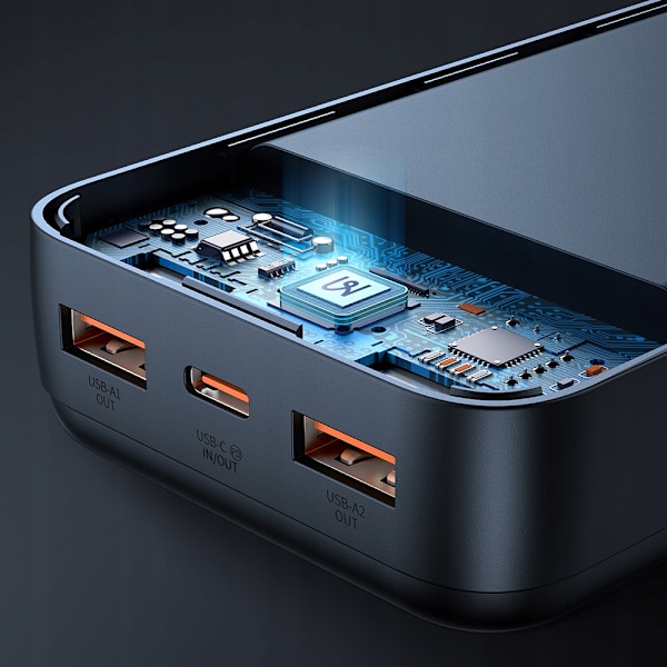MCDODO POWERBANK 20000MAH MED DISPLAY 3X USB USB-C 22,5W + USB-C-KABEL