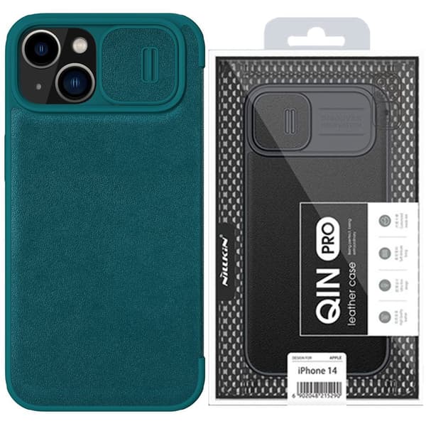 NILLKIN CASE CASE HUSDÆKNING MED FLIP TIL IPHONE 14+ GRØN