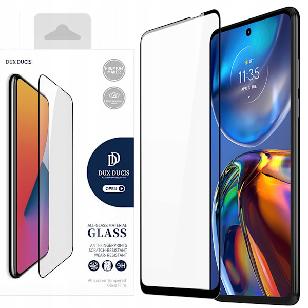 DUX DUCIS HÆRDET GLAS 9H TIL SKÆRM MED RAMME TIL MOTOROLA MOTO E32 SORT