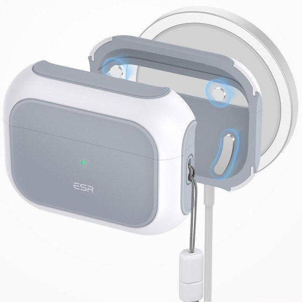 ESR ORBIT HALOLOCK MAGSAFE APPLE AIRPODS PRO 1/2 HVIT