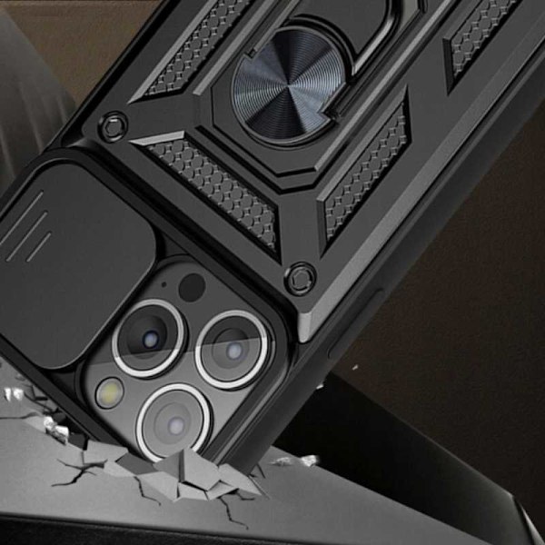 Spacecase Case Cover Till Iphone 13 Pro Max Camring Svart