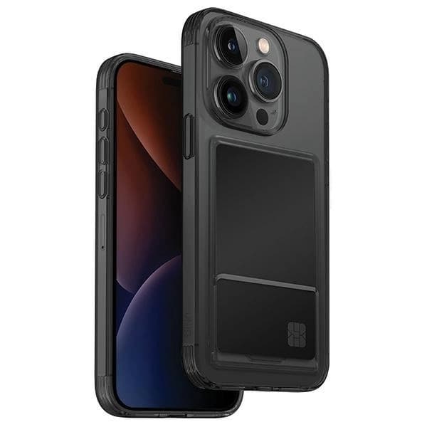 UNIQ AIR FENDER ID CARDSLOT ETUI TIL IPHONE 15 PRO - GRÅ Grå