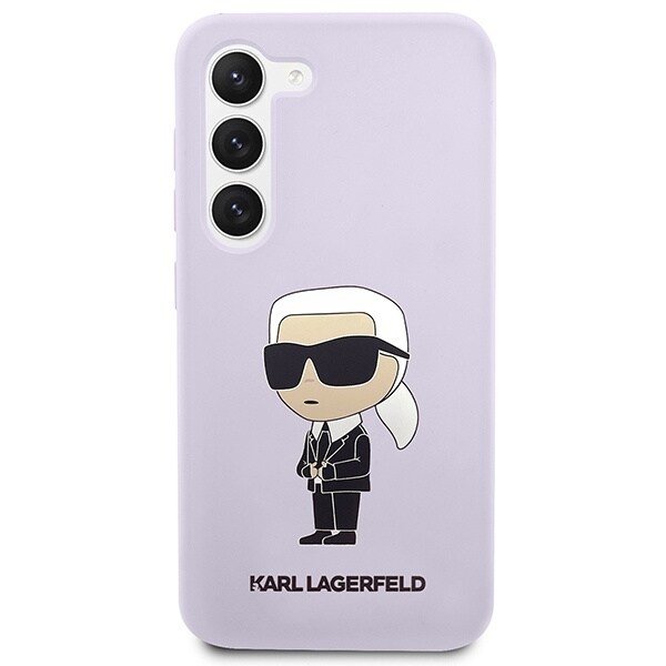 Karl Lagerfeld KLHCS23MSNIKBCU S23+ S916 hardt etui lilla/lilla silikon Ikonik