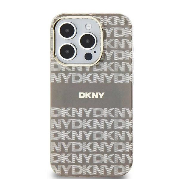 DKNY IML Mono & Stripe MagSafe beskyttelsesdeksel iPhone 15/14/13 - beige
