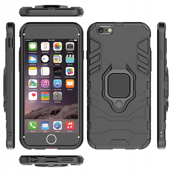 Spacecase Case X-Ring Cover För Iphone 6 6S Plus Svart