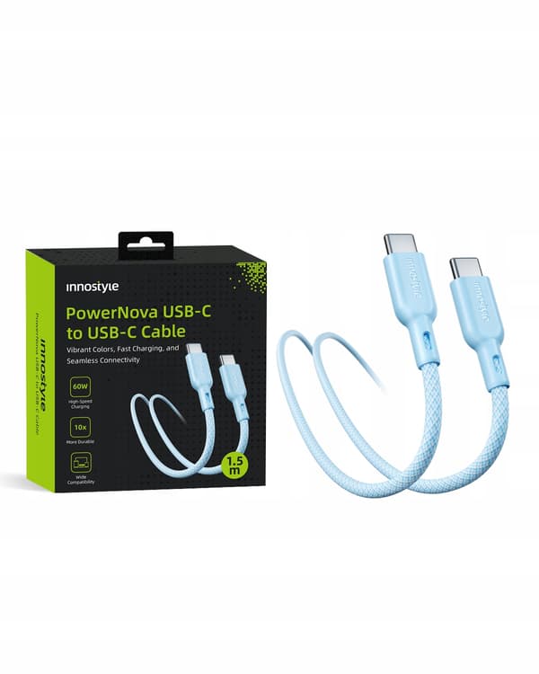 INNOSTYLE USB-C SNABBLADDNINGSKABEL FÖR IPHONE SAMSUNG USB TYP C 60W 2M