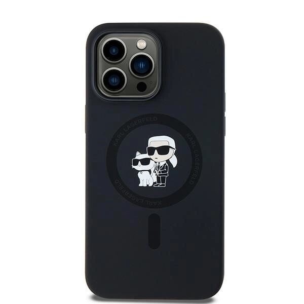 Karl Lagerfeld Silikon Karl&Choupette MagSafe beskyttelsesdeksel til iPhone 14 Pro - svart