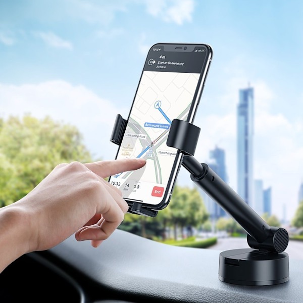 BASEUS TELESKOPISK GRAVITY BIL VINDUEMONTERING COCKPIT SORT