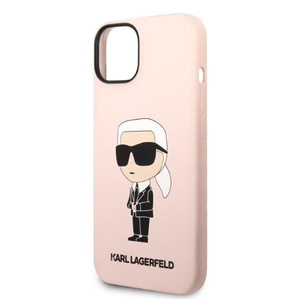 Karl Lagerfeld KLHMP14MSNIKBCP iPhone 14 Plus 6.7 hardt etui rosa/rosa Silikon Ikonik Magsafe