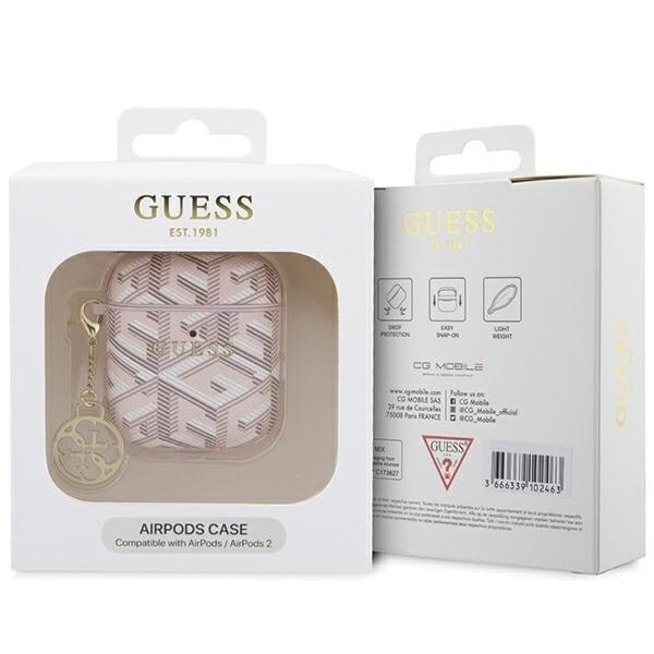 Guess GUA2PGCE4CP veske for AirPods 1/2 - Rosa GCube Charm