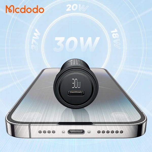 MCDODO SNABB BILLADDARE FOR PHONE USB-C LED + LYNKABEL
