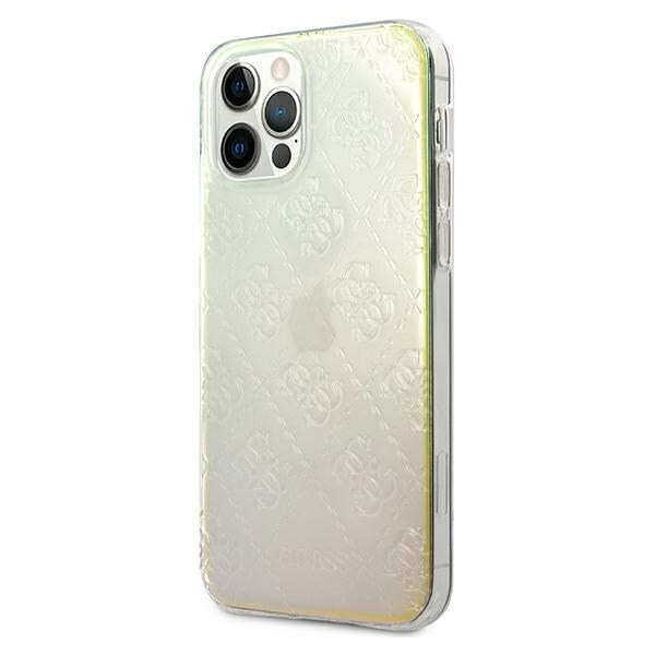 Guess GUHCP12M3D4GIRBL iPhone 12/12 Pro 6.1" opal/iriserande hårt fodral 4G 3D-mönstersamling