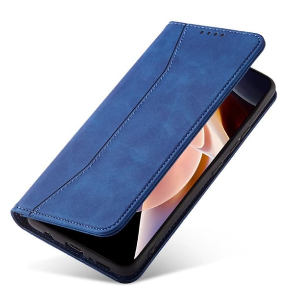 Magnet Fancy Case Case for Xiaomi Redmi Note 11 Card Wallet Protector? blå stativ