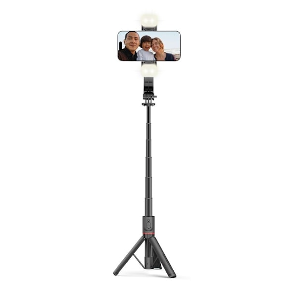 TECH-PROTECT L05S BLUETOOTH SELFIE STICK STATIV OG LED LYS SORT