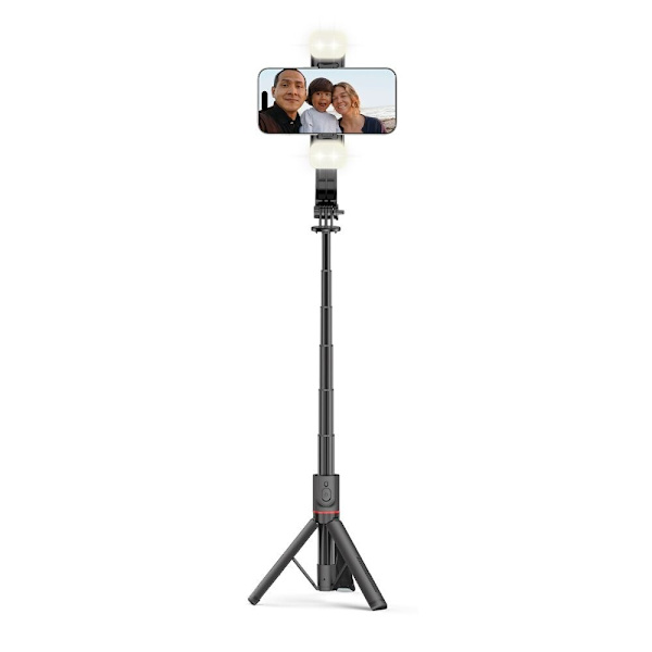 TECH-PROTECT L05S BLUETOOTH SELFIE STICK TRIPOD & LED LYS SORT