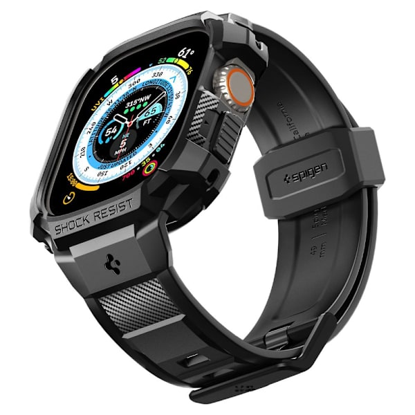 SPIGEN RUGGED ARMOR PRO ETUI MED REM TIL APPLE WATCH ULTRA (49 MM) - SORT
