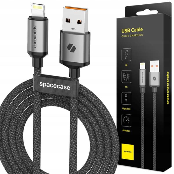 Spacecase Usb-C-Kabel För Lightning 1M 3A För Iphone 11 12 13 14